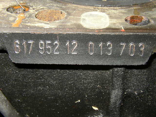 Mercedes engine serial number location